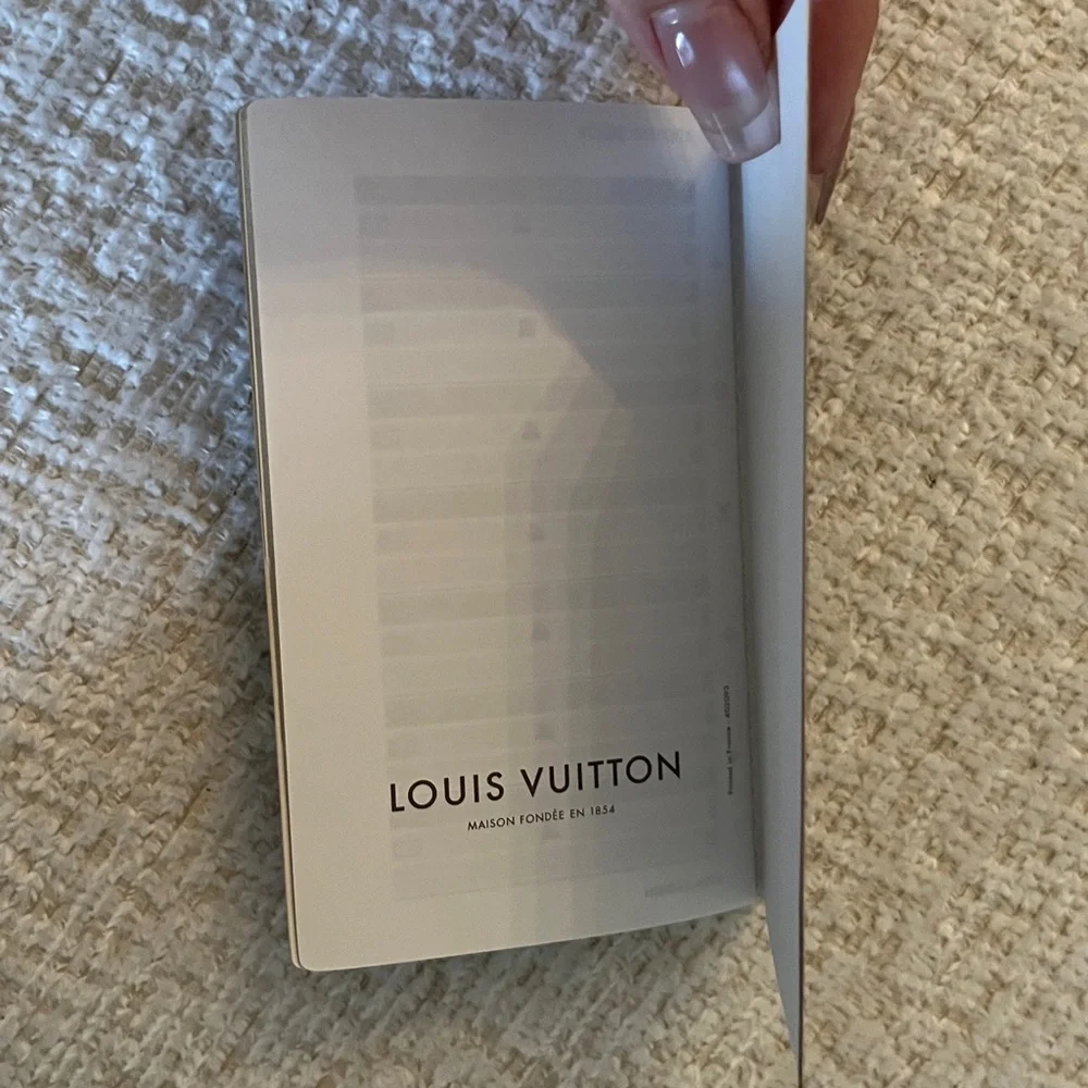 Louis Vuitton Dark Brown Vintage Address Book w/Gold Trim on Exterior of Pages